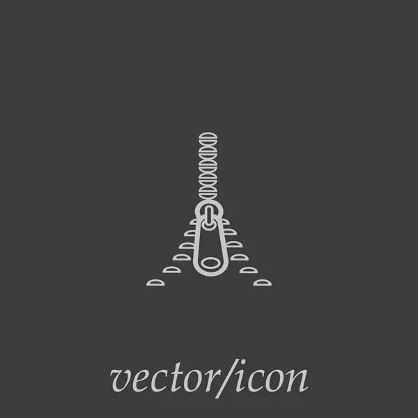 Reißverschluss Web Symbol Vektor Illustration — Stockvektor