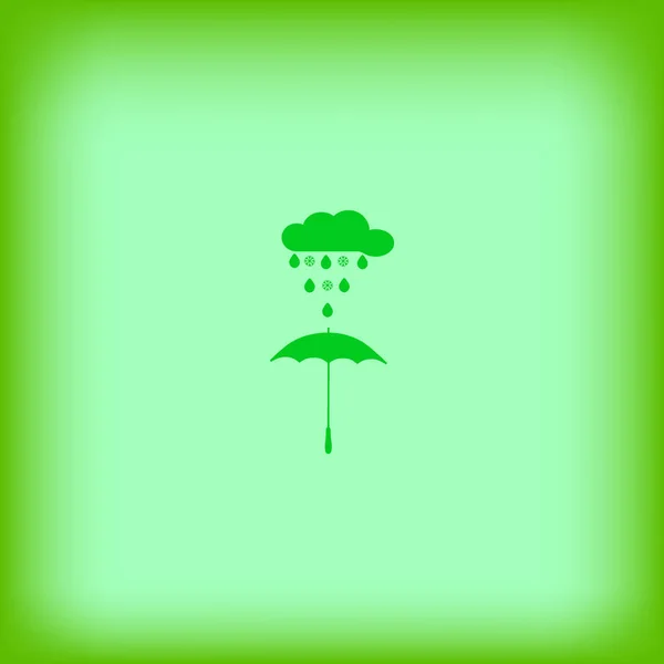 Vector Illustration Icon Umbrella Precipitation — Stock Vector