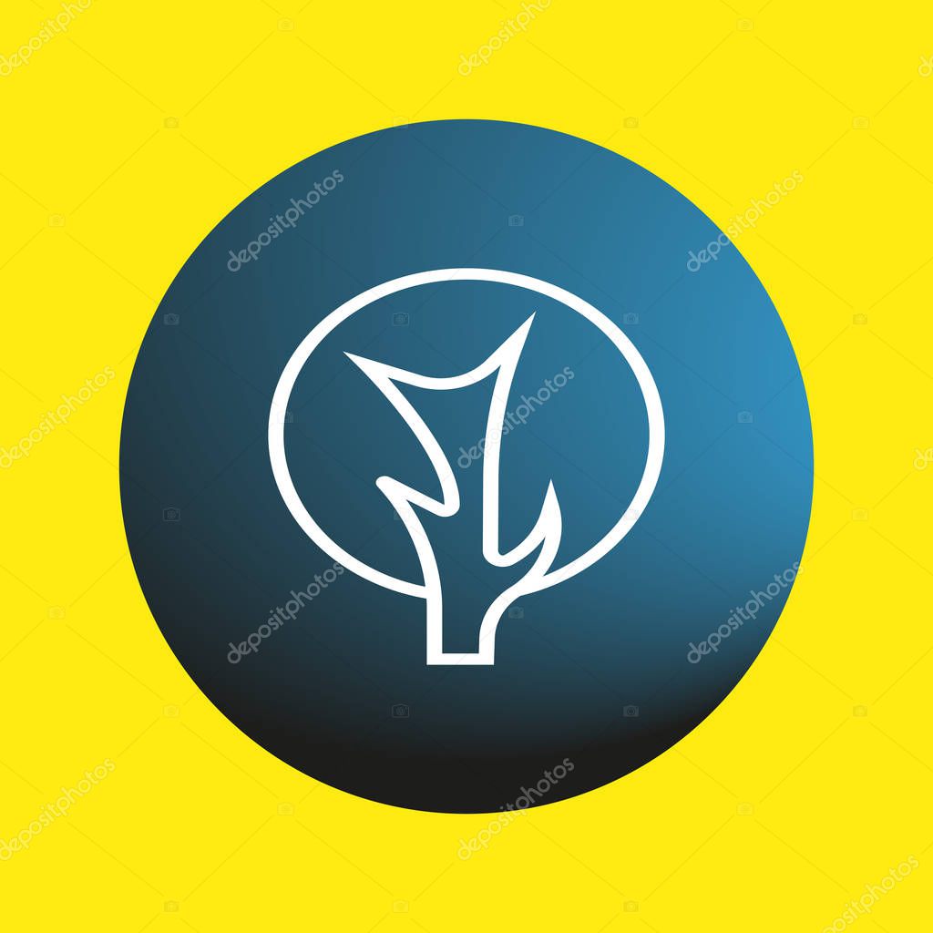Abstract tree icon. Vector illustration