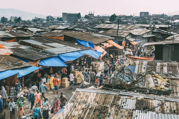 Mercado de especias en Addis Abeba, Etiopía — Foto de Stock