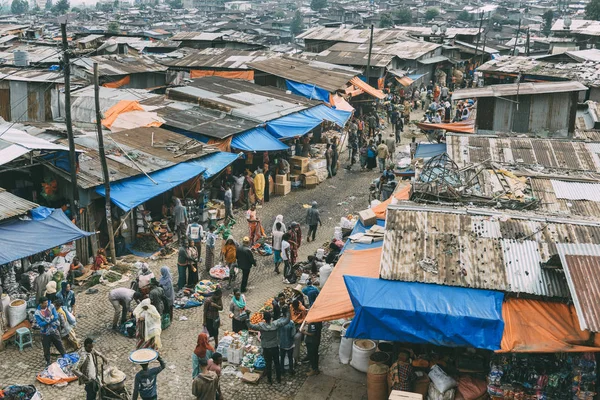 Mercado de especias en Addis Abeba, Etiopía — Foto de Stock