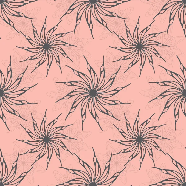 Sorunsuz vektör desen özellikleri pastel şeftali arka plan şekli çiçek motifleriyle yel değirmeni. Kumaş, scrapbooking ve duvar kağıdı projeleri için ideal.