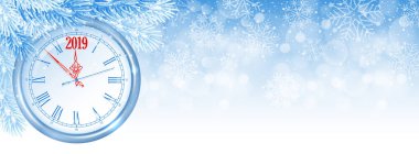 Zarif Noel ve yılbaşı banner şablon Facebook timeline kapak için. Vektör çizim. 