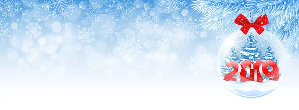 Elegante Modello Banner Natale Capodanno Copertina Della Timeline Facebook Illustrazione — Vettoriale Stock