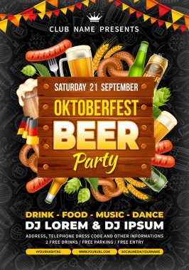 Oktoberfest bira parti şablonu