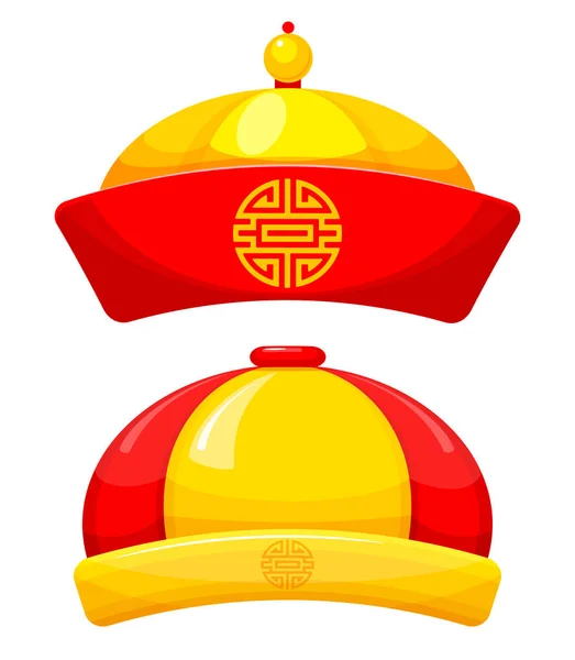 Chinese traditional hat — Stock Vector