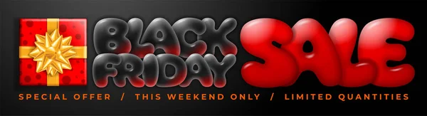 Black Friday Sale Advertising Banner — Stock Vector