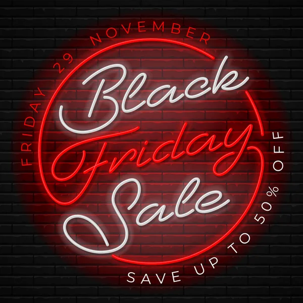 Black Friday Sale Advertising Design — Stock Vector