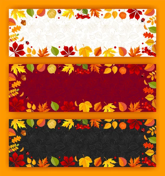 Happy Thanksgiving Festliche Typografie Hintergründe Gesetzt Rahmen Mit Herbstblättern Platz — Stockvektor