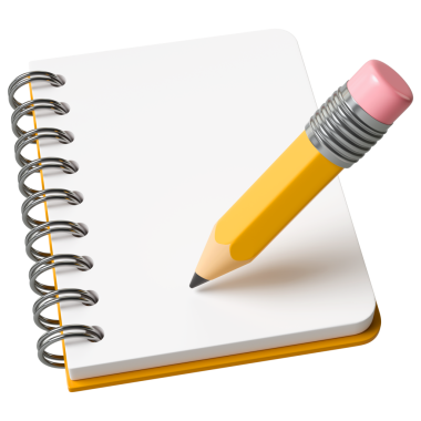 Sarı kapaklı sarmal defter, boş sayfada açık ve basit grafit kalem. Eğitim, ofis ve kırtasiye konsepti. 3B görüntüleme, şeffaf arkaplan illüstrasyonunda izole edildi