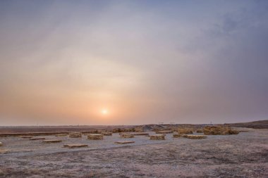 Antik şehir, Otrar Kazakistan'ın. Antik kentin kazı. Orta Asya'da turizm.