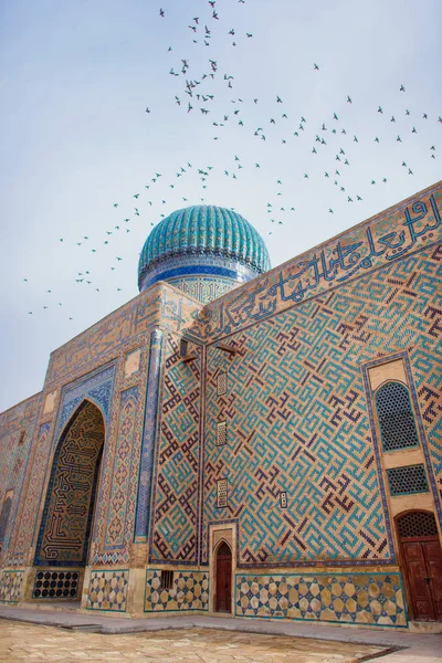 Khawaja Ahmed Yasawis Mausoleum Gamla Moskén Staden Turkestan Världsarv Kazakstan — Stockfoto