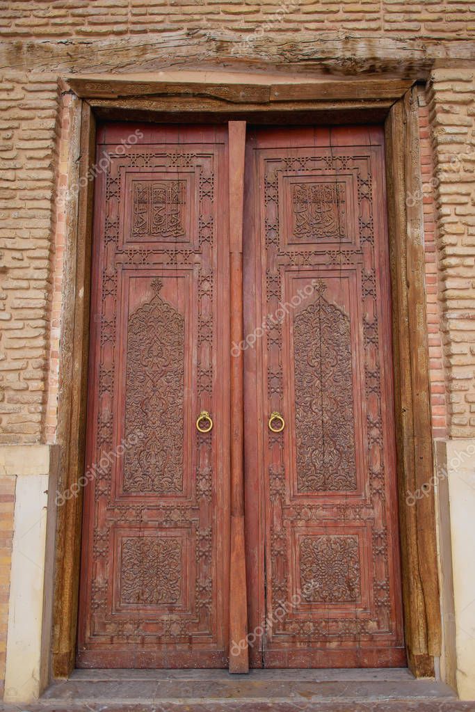 Mausoleo de Yasawi en la antigua ciudad de Turquestán. Detalles de la