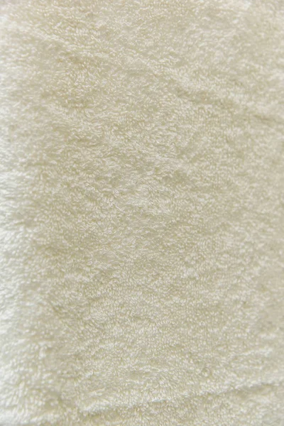 Ręcznik Frotte Teksturowanej Tło Crème Ręcznik Biały Ręcznik Włosach Miękkie — Zdjęcie stockowe