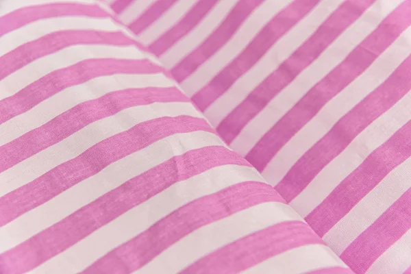 Tkanina Bawełniana Wzorem Bawełna Różowe Białe Paski Różowy Tło Włókienniczych — Zdjęcie stockowe