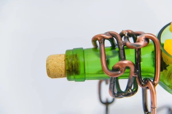 Florero Decorativo Con Una Ensalada Forma Botella Cuello Botella Con —  Fotos de Stock