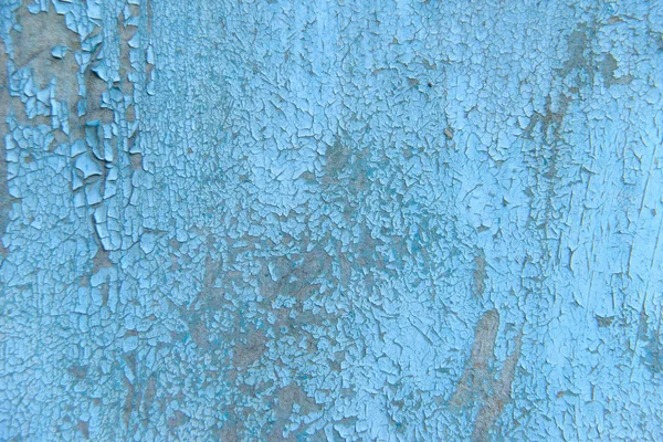 Textura Pintura Agrietada Pared Azul Corteza Pintura Seca Pared Pintada — Foto de Stock