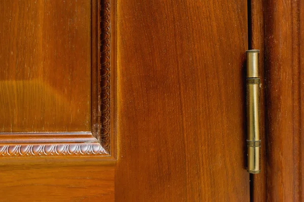 Texture Wooden Door Gilded Door Handle Door Hinges Interior Door — Stock Photo, Image