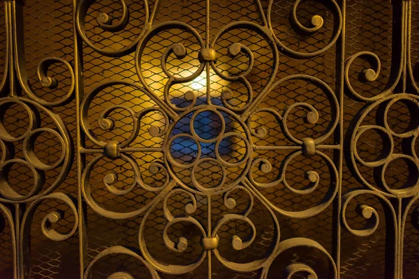 Porte Forgée Fer Peint Couleur Bronze Portes Métal Forgé Lampe — Photo