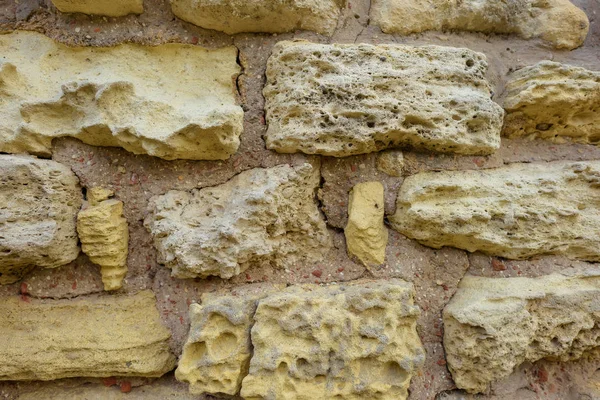 切尔索内索人之城 历史的地方 一座古城的废墟 联合国教科文组织的世界遗产 高构造的石头 石墙的纹理 北部黑海 在克里米亚休息 — 图库照片