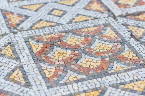 Mehrfarbige Mosaikfliese Tauric Chersonesos Mosaiken Aus Dem Jahrhundert Historischer Ort — Stockfoto