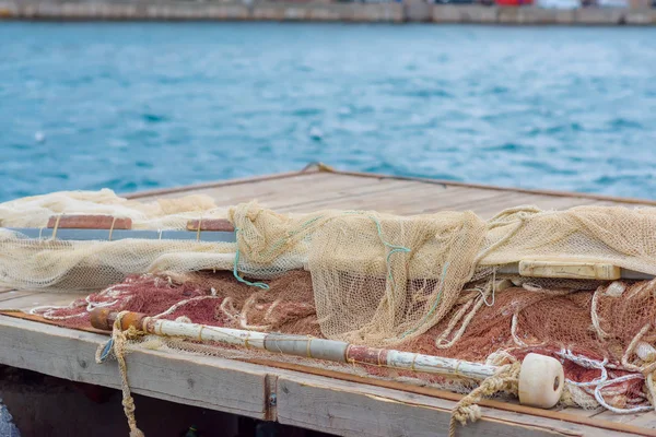 Banvallen Balaclava Järn Piren Fisknät Fiske Rep Vågor Havet Vattenytan — Stockfoto