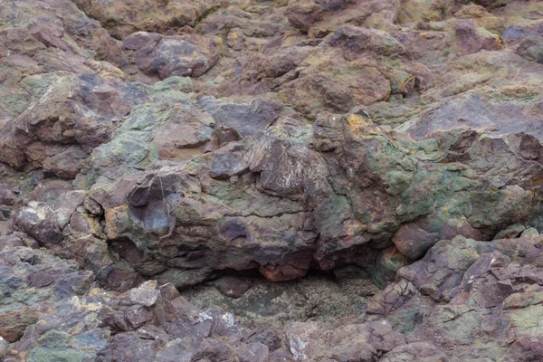Texture Stone Colorful Moss Stone Rocky Shore Sea Black Sea — Stock Photo, Image
