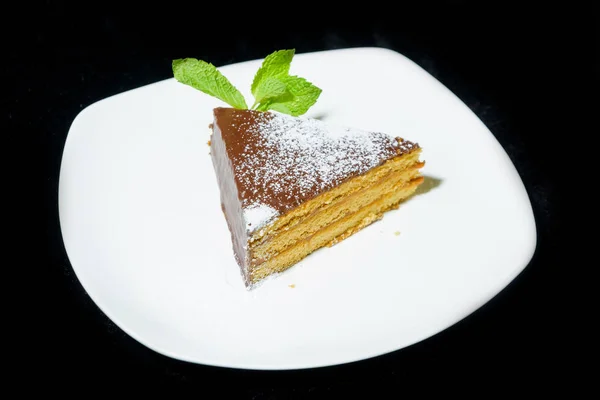 Dessert Tiramisu Torta Dolci Dolci Pasticceria Torta Spolverata Zucchero Velo — Foto Stock