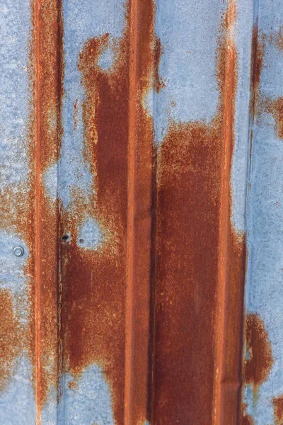 Textura Metálica Oxidada Corrosión Metálica Superficie Está Pintada Con Pintura —  Fotos de Stock