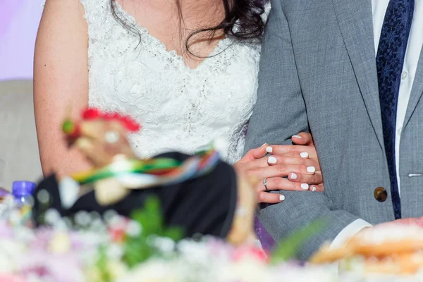 Ceremonii Ślubnej Koreański Ślub Krajowych Panna Młoda Pan Młody Krajowych — Zdjęcie stockowe