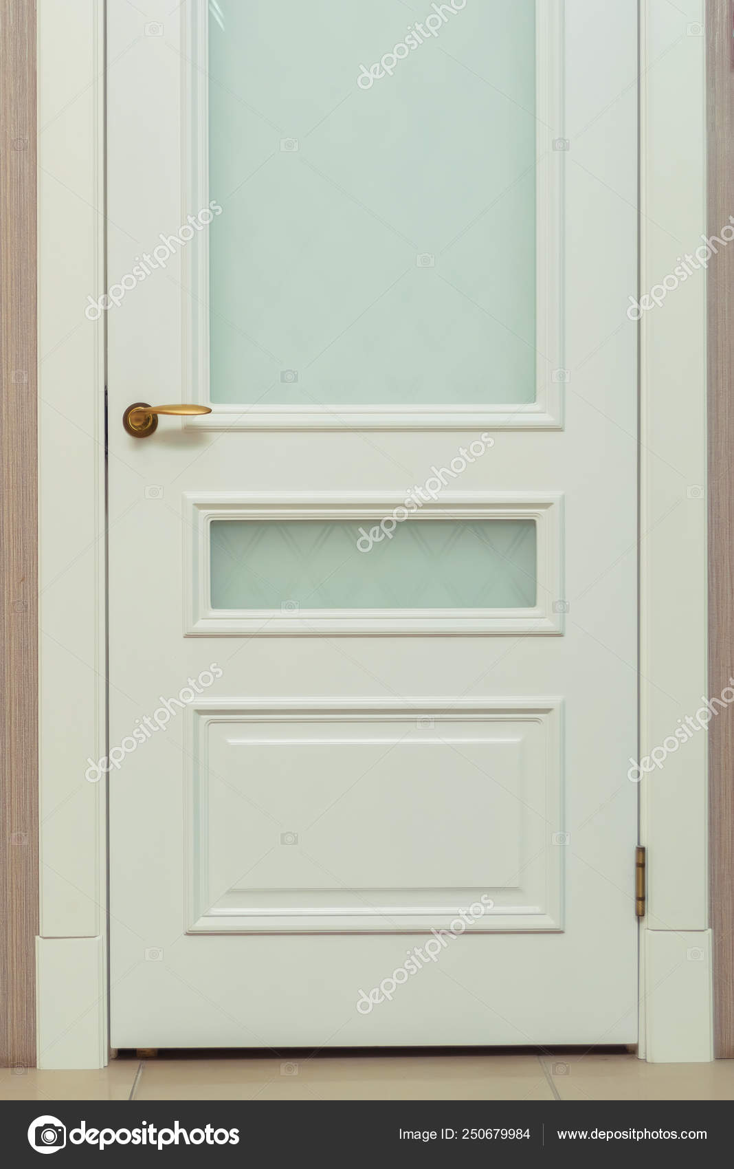 Glass Doors Designs Interior White Door Classic Design Interior Door Modern Door Platband Glass Stock Photo C Kinderkz 250679984