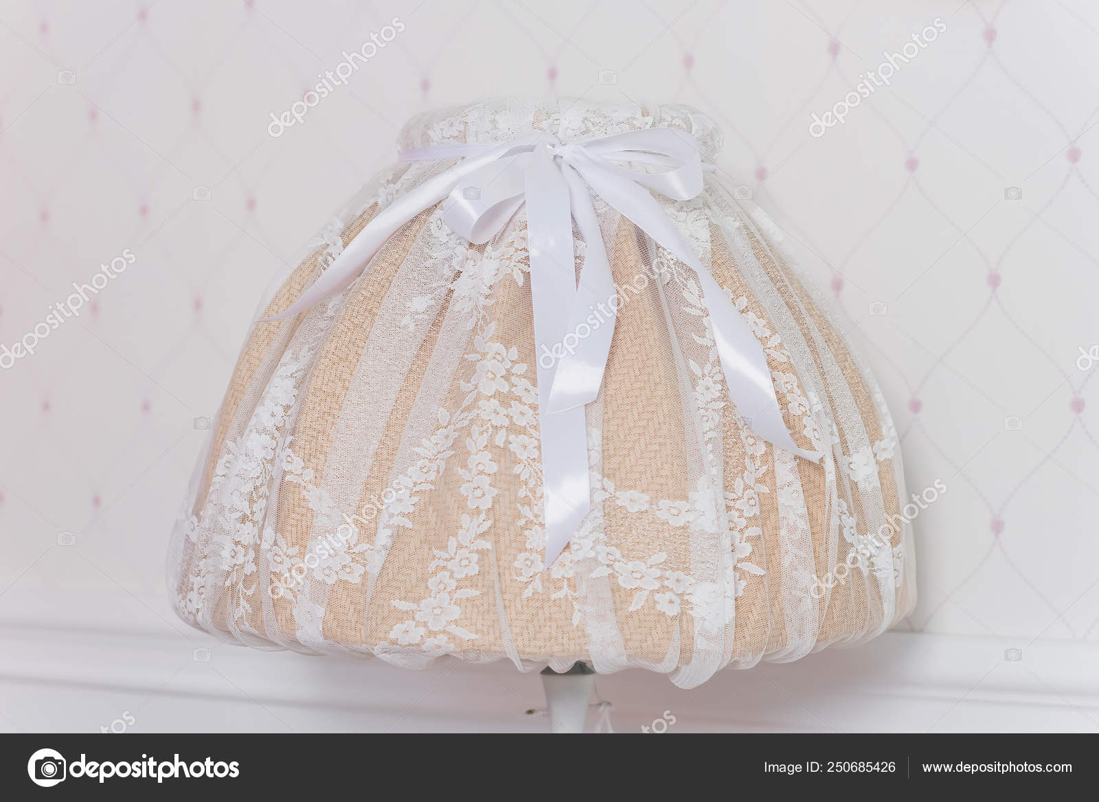 white lace lampshade