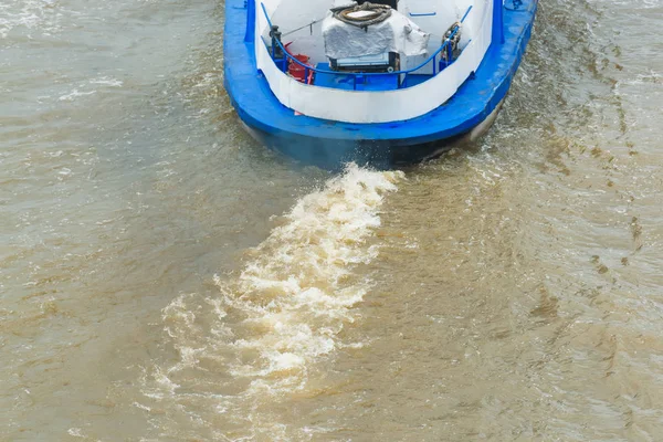 Sentier Bateau Moteur Sur Surface Eau Transport Par Eau Bateau — Photo