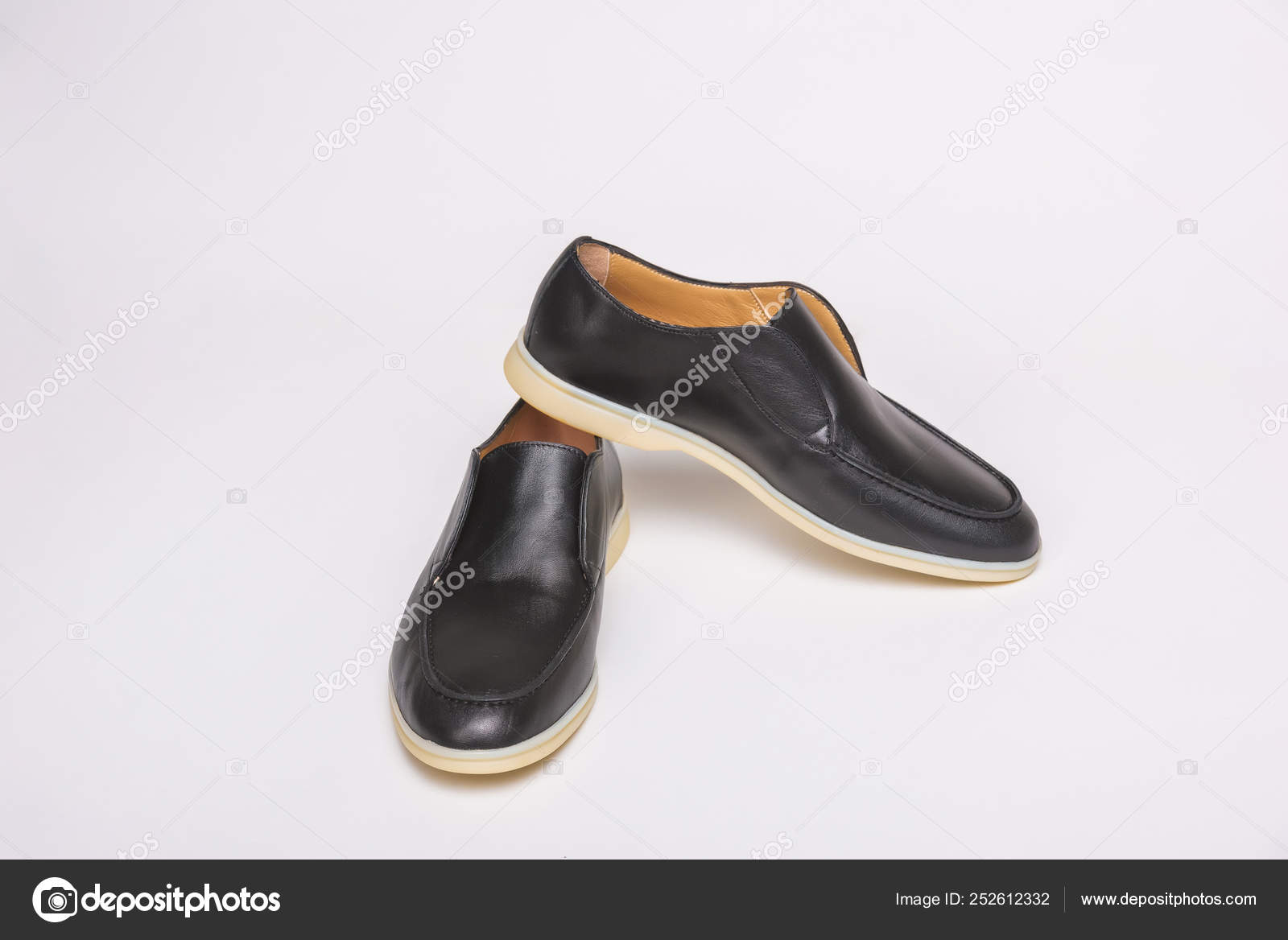 black casual shoes with white sole