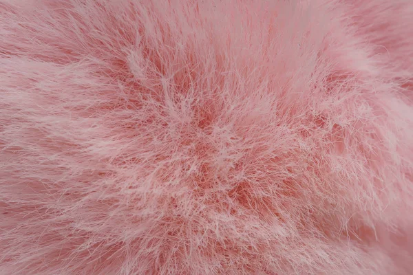 Textura Růžového Kožichu Faux Kožešinová Světle Růžová Barva Chlupaté Tkaniny — Stock fotografie