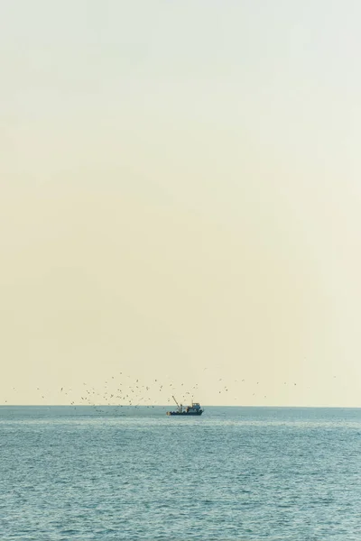 Barco Flota Negro Vista Desde Paseo Marítimo Batumi Textura Superficie —  Fotos de Stock
