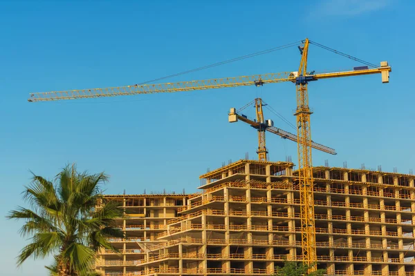 Construction Multi Storey Buildings Batumi Construction Cranes Background Buildings Rest — Stock Photo, Image