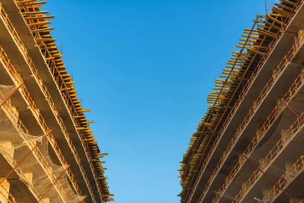 Construcción Edificios Varios Pisos Batumi Andamios Edificios Trabajos Reparación Edificios —  Fotos de Stock