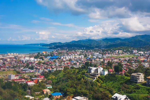 Yüksek Gözlem Güvertesinden Batum Kentinin Panoramik Manzarası Georgia Dinlenin Çok — Stok fotoğraf