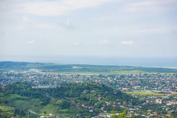 Yüksek Gözlem Güvertesinden Batum Kentinin Panoramik Manzarası Georgia Dinlenin Çok — Stok fotoğraf