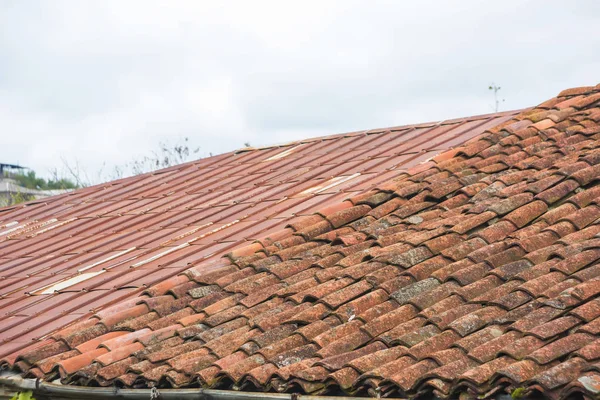 Плитка Глины Крыше Экологически Чистая Плитка Глины Фасад Дома Отдых — стоковое фото