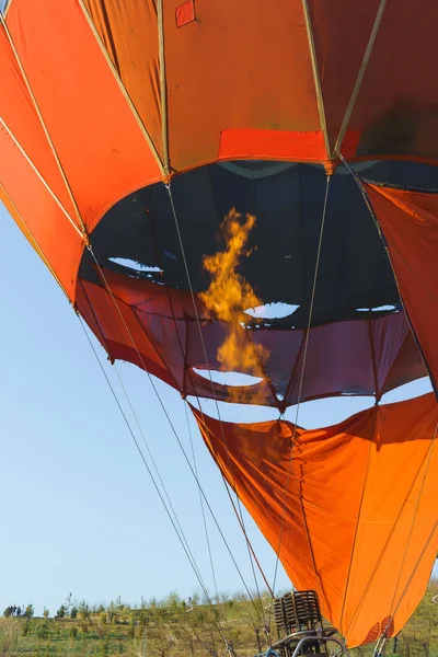 Burner Fire Multicolored Hot Air Balloon Hot Air Balloons Balloon — Stock Photo, Image
