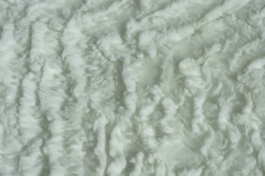 Beyaz kısa kürk doku. Beyaz soyut arka plan. Bulutlar gibi beyaz yapay kürk.