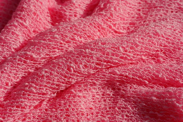 Texture Tricotée Rose Fond Rose Abstrait Tricoté Tissu Rose Juteux — Photo