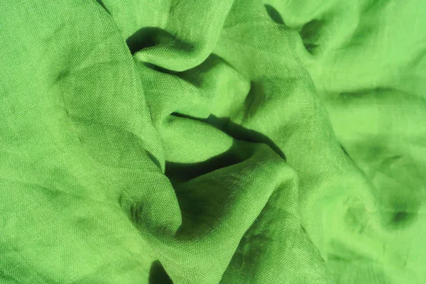 Textura Tecido Verde Claro Luz Verde Fundo Abstrato Fecho Tecido — Fotografia de Stock