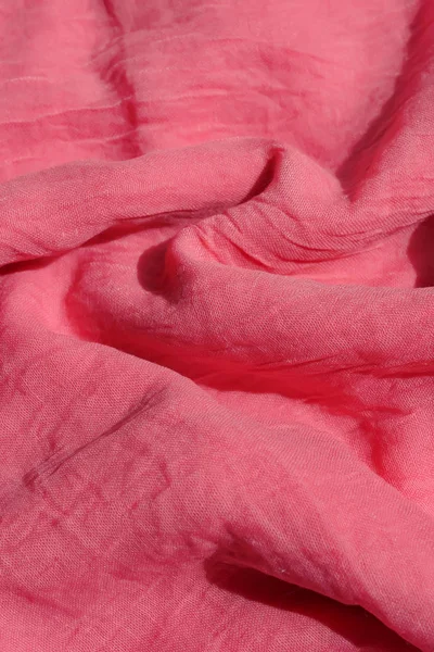 Textura Tecido Rosa Fundo Abstrato Rosa Fechamento Tecido Rosa Claro — Fotografia de Stock