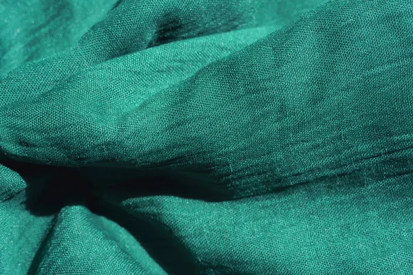 Textura Tecido Verde Marinho Fundo Abstrato Esmeralda Fecho Tecido Verde — Fotografia de Stock