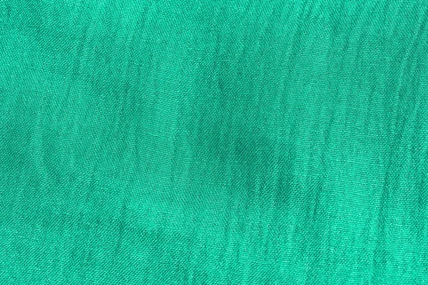 Texture Tessuto Verde Mare Smeraldo Sfondo Astratto Primo Piano Tessuto — Foto Stock