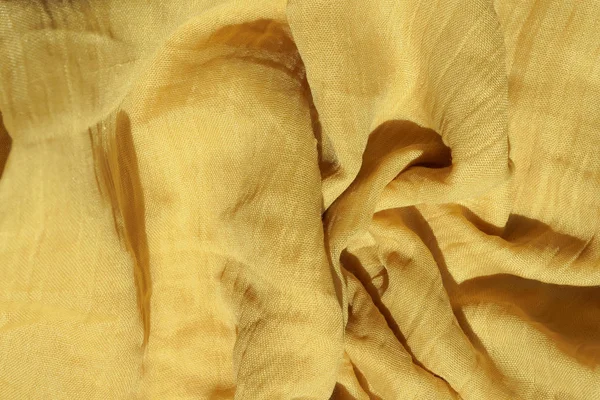 Textura Tecido Amarelo Claro Textura Matéria Têxtil Bege Lenço Amarelo — Fotografia de Stock