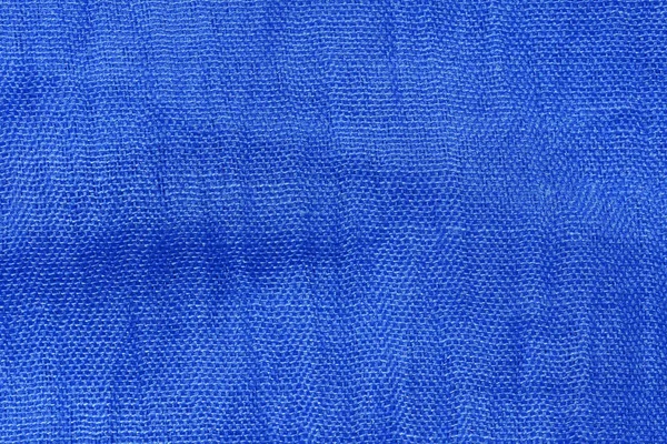 深蓝色织物的纹理 海绿色纹理 围巾是蓝色的 — 图库照片